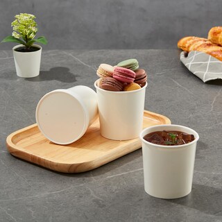 Foto 6 | Foto 6 | Recipientes Para Sopa Jolly Party Papel De 16 Onzas Con Tapas 50 Unidades Color Blanco - Venta Internacional.