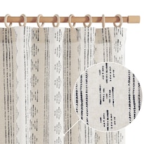 Cortinas Jinchan Boho Negras 244 Cm De Largo 2 Paneles Para Dormitorio - Venta Internacional.