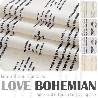 Foto 7 | Foto 7 | Cortinas Jinchan Boho Negras 244 Cm De Largo 2 Paneles Para Dormitorio - Venta Internacional.