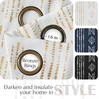 Foto 5 | Foto 5 | Cortinas Jinchan Blackout 95% Boho 213x213 Cm Dorado Navideño - Venta Internacional.