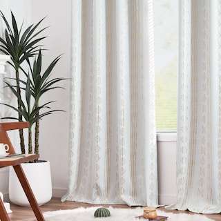 Foto 7 | Foto 7 | Cortinas Jinchan Blackout 95% Boho 213x213 Cm Dorado Navideño - Venta Internacional.