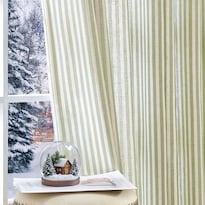 Cortinas Jinchan Mezcla De Lino Con Rayas De Cinta 2 Paneles 213x213 Cm - Venta Internacional.