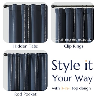 Foto 7 | Foto 7 | Cortinas Jinchan Boho Opacas Azul Marino 214x213 Cm 2 Paneles - Venta Internacional.