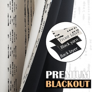 Foto 4 | Foto 4 | Cortinas Opacas Jinchan 95% Boho 183x183 Cm Negro Sobre Beige - Venta Internacional.