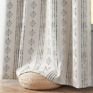 Foto 7 | Foto 7 | Cortinas Opacas Jinchan 95% Boho 183x183 Cm Negro Sobre Beige - Venta Internacional.