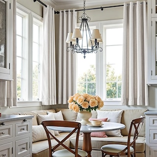 Foto 5 | Foto 5 | Cortina Jinchan Textura De Lino 160x160 Cm Blanco Piedra 1 Panel - Venta Internacional.