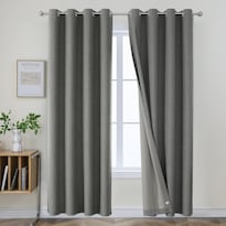 Cortinas Blackout Joydeco Borgoña 240 Cm 2 Paneles 100% Opacas - Venta Internacional.