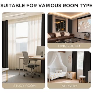 Foto 7 | Foto 7 | Cortinas Opacas Joydeco De Lino Natural 132 X 244 Cm 2 Paneles - Venta Internacional.