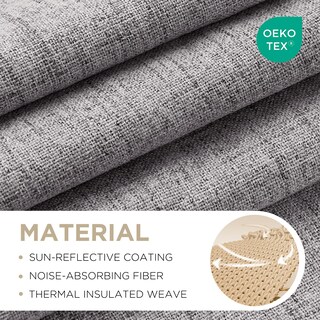 Foto 2 | Foto 2 | Cortinas Opacas Joydeco De Lino Natural 37 X 90 Cm Color Gris Claro - Venta Internacional.