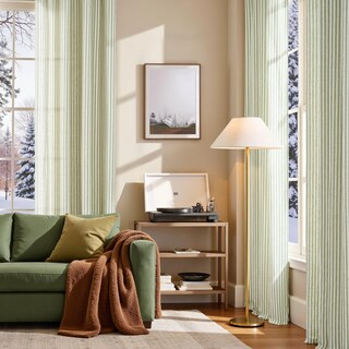 Foto 3 | Foto 3 | Cortinas Jinchan Mezcla De Lino Verde/beige 2 Paneles 244x127 Cm - Venta Internacional.