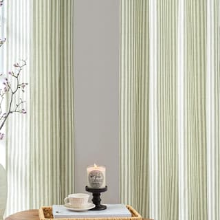 Foto 6 | Foto 6 | Cortinas Jinchan Mezcla De Lino Verde/beige 2 Paneles 244x127 Cm - Venta Internacional.