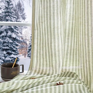 Foto 7 | Foto 7 | Cortinas Jinchan Mezcla De Lino Verde/beige 2 Paneles 244x127 Cm - Venta Internacional.