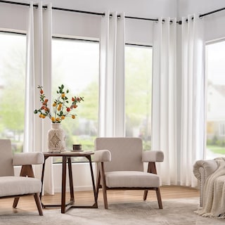 Foto 1 | Foto 1 | Cortina Jinchan Texturizada De Lino De 244 Cm De Largo Para Sala De Estar - Venta Internacional.