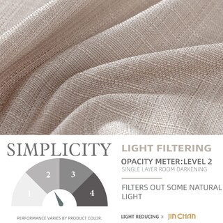 Foto 5 | Foto 5 | Cortinas Jinchan Taupe Texturizadas En Lino 160x160cm 2 Paneles - Venta Internacional.