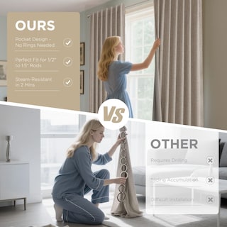 Foto 7 | Foto 7 | Cortinas Opacas Joydeco De Lino Natural 94x160 Cm 2 Paneles - Venta Internacional.