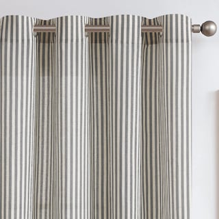 Foto 1 | Foto 1 | Cortinas Jinchan A Rayas De Mezcla De Lino 160x160 Cm 2 Paneles - Venta Internacional.