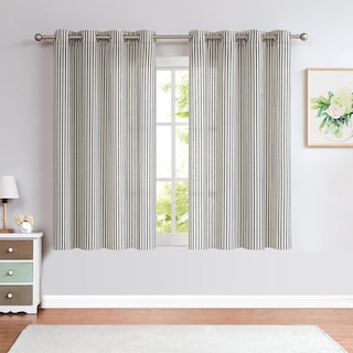 Foto 2 | Foto 2 | Cortinas Jinchan A Rayas De Mezcla De Lino 160x160 Cm 2 Paneles - Venta Internacional.