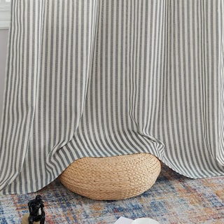 Foto 7 | Foto 7 | Cortinas Jinchan A Rayas De Mezcla De Lino 160x160 Cm 2 Paneles - Venta Internacional.