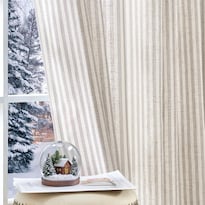 Cortinas Jinchan Mezcla De Lino Taupe Gris/beige 160x160 Cm 2 Paneles - Venta Internacional.