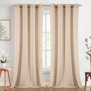 Foto 1 | Foto 1 | Cortinas Jinchan Boho Beige 244 Cm De Largo Para Dormitorio Y Sala De Estar - Venta Internacional.