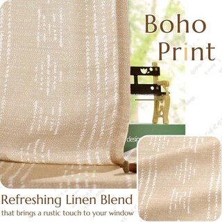 Foto 4 | Foto 4 | Cortinas Jinchan Boho Beige 244 Cm De Largo Para Dormitorio Y Sala De Estar - Venta Internacional.