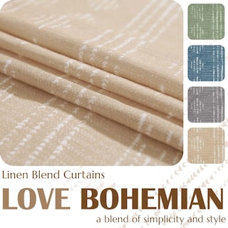 Foto 6 | Foto 6 | Cortinas Jinchan Boho Beige 244 Cm De Largo Para Dormitorio Y Sala De Estar - Venta Internacional.