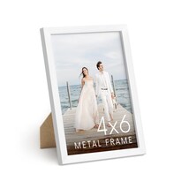 Marco Para Fotos Haus And Hues De Aluminio Blanco 10x15 Cm Con Soporte - Venta Internacional.