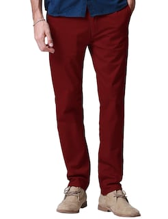Foto 1 | Foto 1 | Pantalones Ajustados Entallados Elásticos Casuales Para Hombre En Rojo - Venta Internacional.
