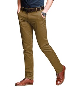 Foto 1 | Foto 1 | Pantalones Ajustados Para Hombre Corte Slim Confección Cónica Y Tejido Elástico - Venta Internacional.