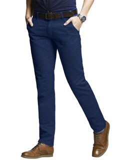 Foto 1 | Foto 1 | Pantalones Ajustados Tipo Tapered Stretch Casual Para Hombre Azul - Venta Internacional.