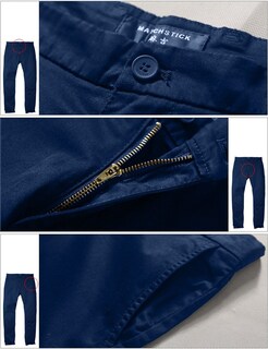 Foto 4 | Foto 4 | Pantalones Ajustados Tipo Tapered Stretch Casual Para Hombre Azul - Venta Internacional.