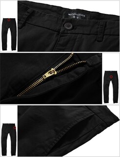Foto 4 | Foto 4 | Pantalones Casual Negros Ajustados Para Hombre Estilo Delgado Y Entallado - Venta Internacional.