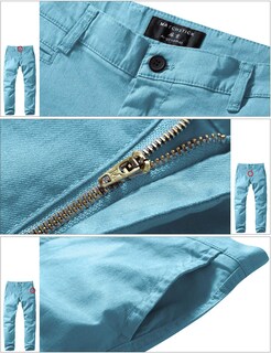 Foto 4 | Foto 4 | Pantalones Para Hombre Ajustados De Corte Recto Y Bajo Entallado Azul Marino Talle 34 - Venta Internacional.