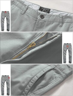 Foto 5 | Foto 5 | Pantalones Casual Ajustados Con Tiro Medio Para Hombre Gris - Venta Internacional.