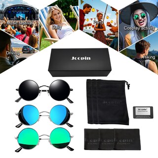 Foto 6 | Foto 6 | 3 Pares De Lentes De Sol Joopin Redondos Pequeños Polarizados Uv400 De Metal - Venta Internacional.