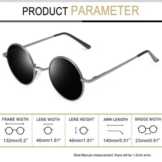 Foto 5 | Foto 5 | Gafas De Sol Joopin Redondas Polarizadas Uv400 Para Hombres Y Mujeres Paquete De 2 - Venta Internacional.