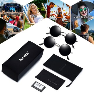 Foto 6 | Foto 6 | Gafas De Sol Joopin Redondas Polarizadas Uv400 Para Hombres Y Mujeres Paquete De 2 - Venta Internacional.