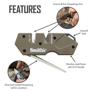 Foto 3 | Foto 3 | Afilador De Cuchillos Smith's Pocket Pal Mini Tactical 50983 - Venta Internacional.