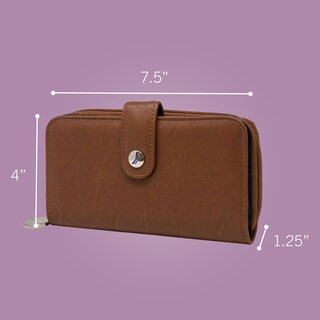 Foto 2 | Foto 2 | Cartera Nautica Be Shore Con Cremallera Cuero Vegano Rfid Ciruela - Venta Internacional.