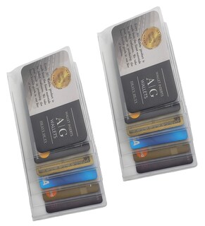 Foto 6 | Foto 6 | Set De Insertos Para Cartera Ag De Vinilo Transparente Unisex Paquete De 2 - Venta Internacional.