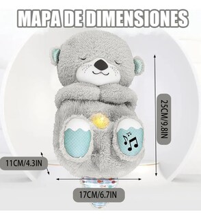 Foto 4 | Foto 4 | Nutria Peluche Respirante Hora De Dormir Modelo Gris