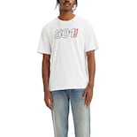 Remera Levi's 501 Logo Contorno Blanco+ Para Hombre Xs - Venta Internacional.