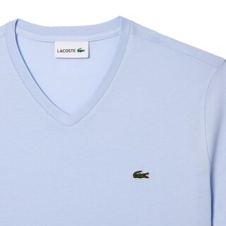 Foto 3 | Foto 3 | Camiseta Lacoste Para Hombre Manga Corta Cuello En V Algodón Pima Azul - Venta Internacional.