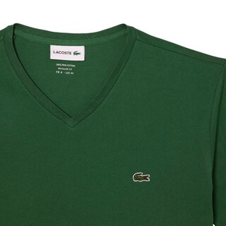 Foto 4 | Foto 4 | Remera Lacoste Para Hombre De Manga Corta Con Cuello En V De Algodón Pima Verde - Venta Internacional.