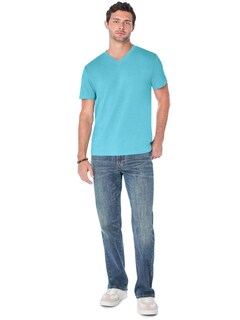 Foto 2 | Foto 2 | Camiseta Lucky Brand Venice Burnout De Cuello V Para Hombre Azul - Venta Internacional.
