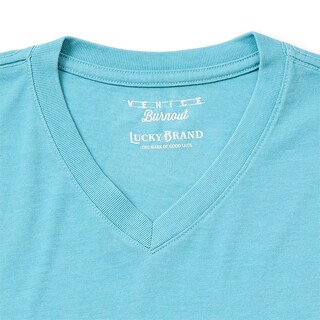 Foto 4 | Foto 4 | Camiseta Lucky Brand Venice Burnout De Cuello V Para Hombre Azul - Venta Internacional.