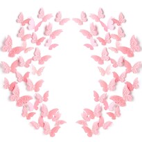 Set De 120 Calcomanías Adhesivas 3d De Mariposas Rosas Outus - Venta Internacional.