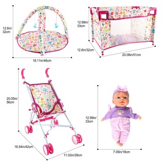 Foto 7 | Foto 7 | Conjunto De Juego De Roles De Guardería Con Cochecito Para Muñecas Bebé Deao Con Accesorios - Venta Internacional.