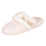 Pantuflas Jessica Simpson Cómodas Con Espuma Viscoelástica Y Pelo Sintético Rosa - Venta Internacional.