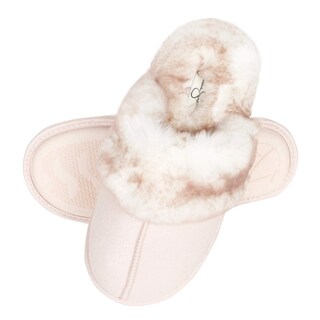 Foto 4 | Foto 4 | Pantuflas Jessica Simpson Cómodas Con Espuma Viscoelástica Y Pelo Sintético Rosa - Venta Internacional.
